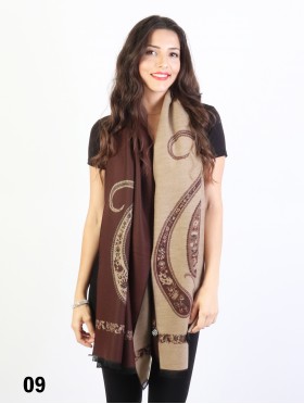 Paisley Print Reversible Pashmina Scarf