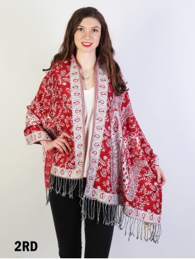 Paisley Print Pashmina W/ Tassels