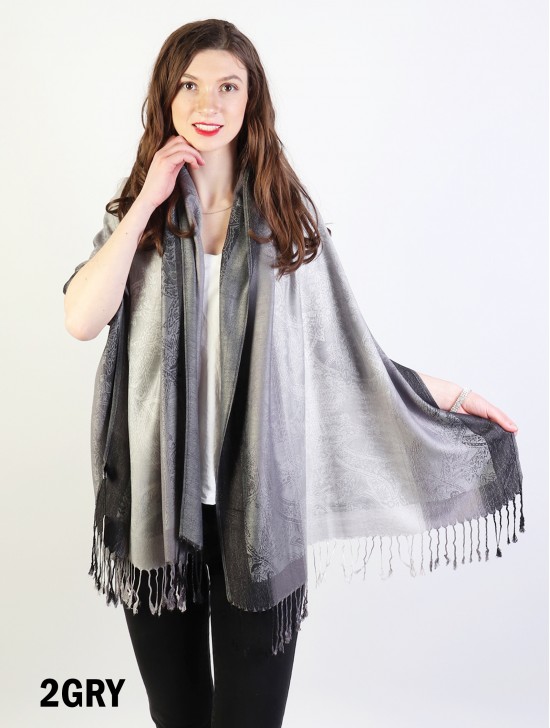 Paisley Print Pashmina W/ Tassels