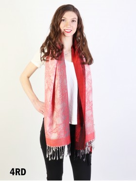 Paisley Print Pashmina W/ Tassels