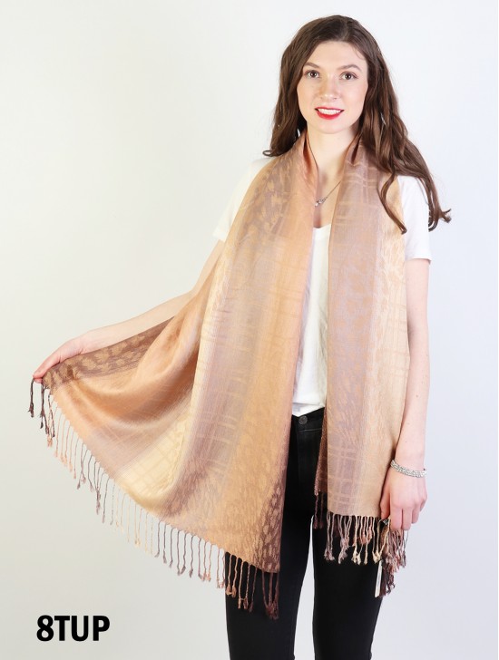 Leopard print Shawl Scarf W/ Tassels