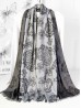 Two-Tone Rose Print Fashion Shawl Scarf W/ Cut Tassels Two-Tone Rose Print Fashion Shawl Scarf W/ Cut Tassels