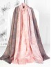 Two-Tone Rose Print Fashion Shawl Scarf W/ Cut Tassels
