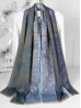 Two-Tone Leaves Print Fashion Shawl Scarf W/ Cut Tassels Two-Tone Leaves Print Fashion Shawl Scarf W/ Cut Tassels