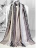 Two-Tone Leaves Print Fashion Shawl Scarf W/ Cut Tassels Two-Tone Leaves Print Fashion Shawl Scarf W/ Cut Tassels