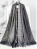 Two-Tone Cloud Print Fashion Shawl Scarf W/ Cut Tassels Two-Tone Cloud Print Fashion Shawl Scarf W/ Cut Tassels
