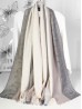 Two-Tone Cloud Print Fashion Shawl Scarf W/ Cut Tassels Two-Tone Cloud Print Fashion Shawl Scarf W/ Cut Tassels