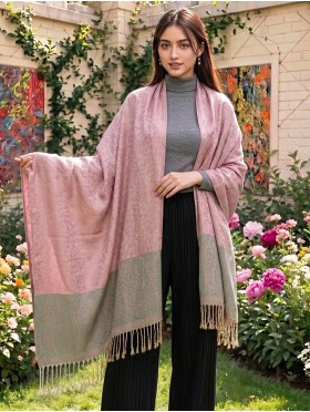 Paisley Print Shawl Scarf W/ Tassels