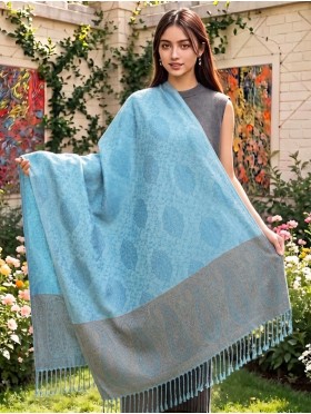 Paisley Print Shawl Scarf W/ Tassels