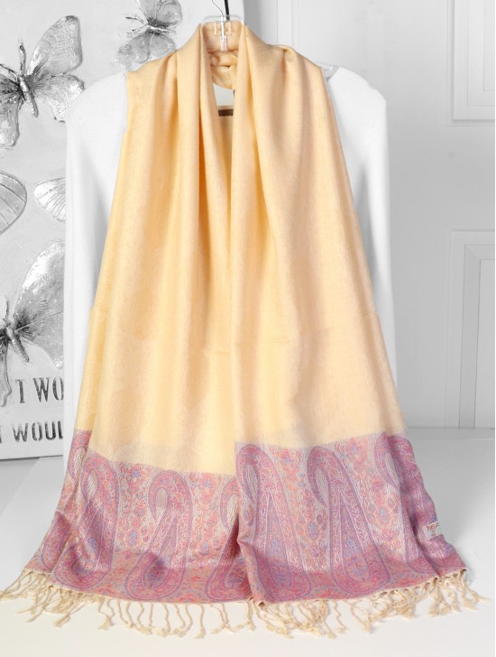 Paisley Print Shawl Scarf W/ Tassels