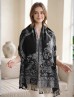 Multi-Tone Paisley Print Shawl Scraf 