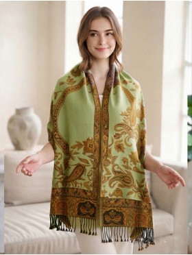 Multi-Tone Paisley Print Shawl Scraf 