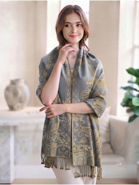 Multi-Tone Paisley Print Shawl Scraf 