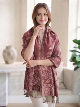 Multi-Tone Paisley Print Shawl Scraf 