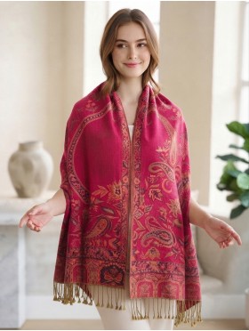 Multi-Tone Paisley Print Shawl Scraf 