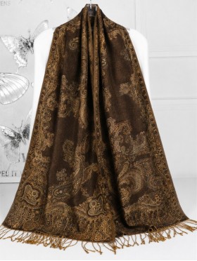 Multi-Tone Paisley Print Shawl Scraf 