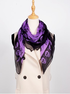 SKULL SQUARE SCARF