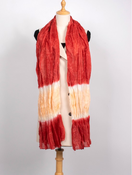 CHIFFON SCARF,TIE DYE TWO TONE