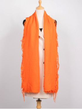 SOLID FRINGE SCARF