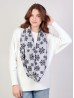 SNOW PRINT JERSEY LOOP SCARF