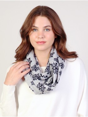 SNOW PRINT LOOP SCARF