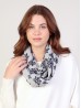 SNOW PRINT JERSEY LOOP SCARF