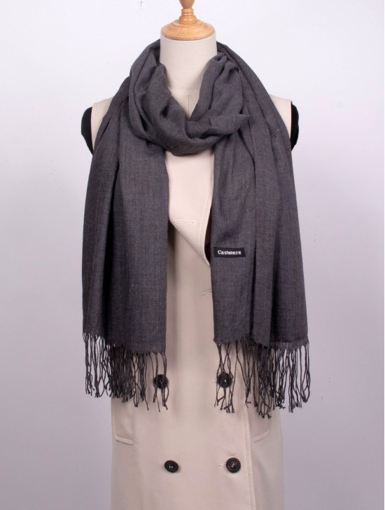 Soild Silk Blend Fashion Scarf