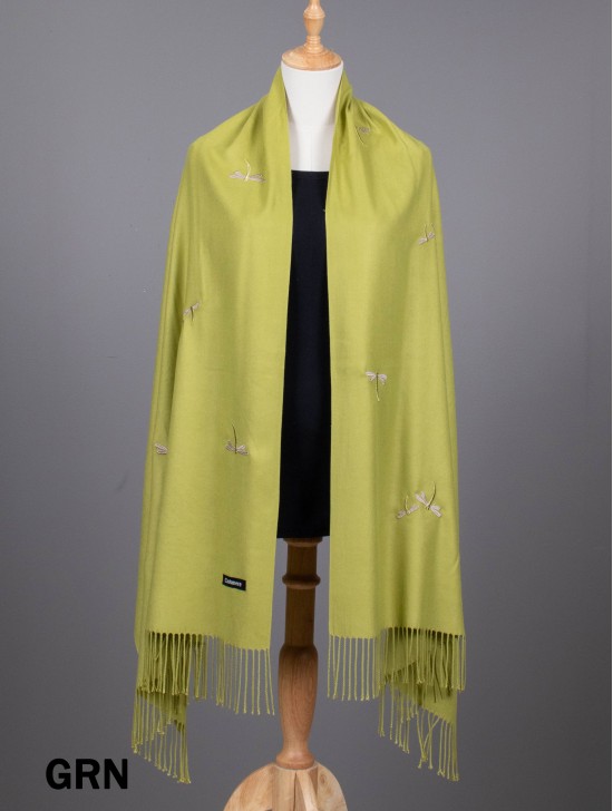 Premium Dragonfly Embroidery Scarf