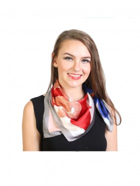 Irises Print Square Scarf