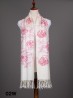 Multi-Colour Thread Flower Embroidery Pashmina Scarf W/ Tassels