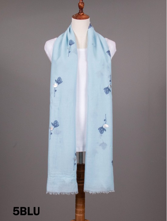 Rose Print Light Weigth Scarf