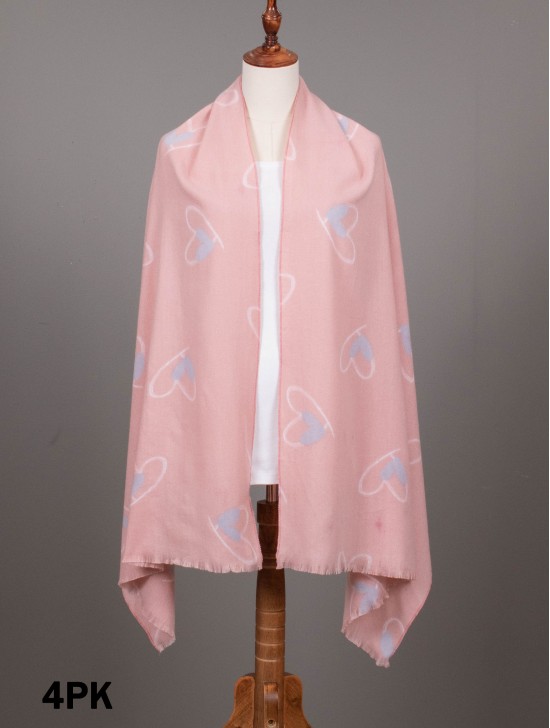 Fashion Heart Pattern Fashion Scarf