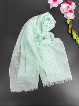 Butterflies & Pearls Stitch Print Fashion Scarf