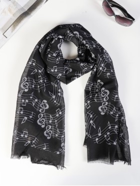 Music Notes Light Weight Scarf