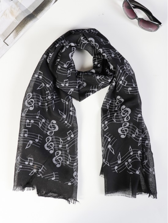 Music Notes Light Weight Scarf