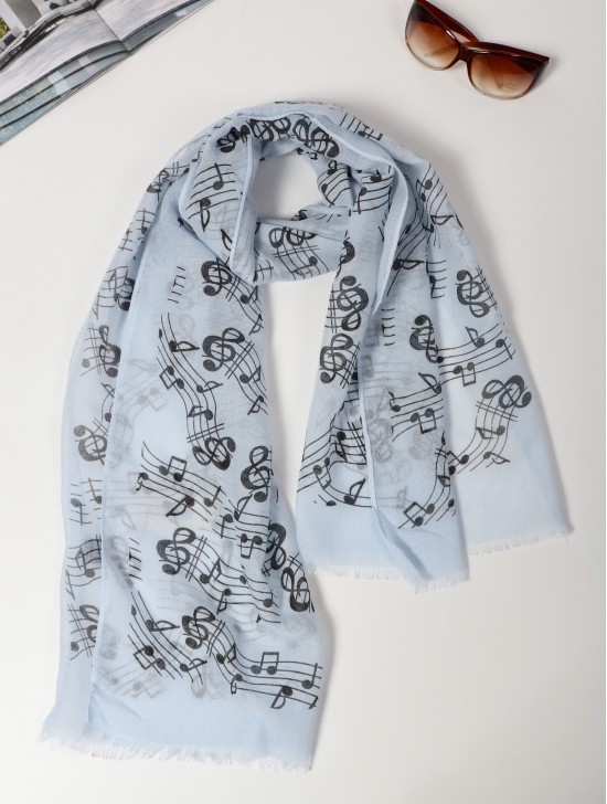 Music Notes Light Weight Scarf