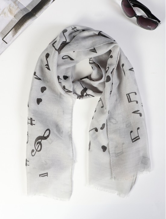 Music Notes Pattern Fashion Scarf