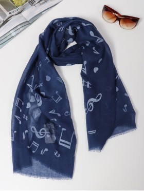 Music Notes Pattern Fashion Scarf