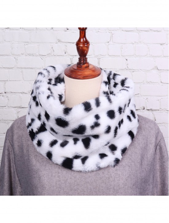 Dot Plush Loop Premium Scarf