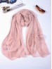 Lightweight Flower and Lace Embroidered Scarf