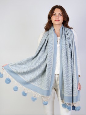 Soft-Touch Maze Patterned Scarf