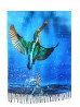 Hummingbird Oil Painting Design Fashion Scarf W/ Fringes