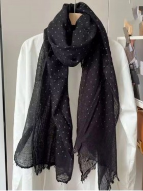 Wool & Cotton Super Soft Polka Dot Printed Scarf