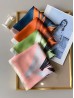 Silk Feeling Floral Patterned Square Scarf