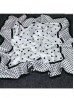 Silk Feeling Polka Dot Patterned Square Scarf