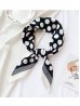 Silk Feeling Polka Dot Patterned Square Scarf Silk Feeling Polka Dot Patterned Square Scarf