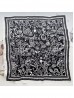 Silk Feeling Paisley Patterned Square Scarf