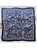 Silk Feeling Paisley Patterned Square Scarf