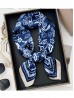 Silk Feeling Paisley Patterned Square Scarf Silk Feeling Paisley Patterned Square Scarf