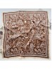 Silk Feeling Paisley Patterned Square Scarf